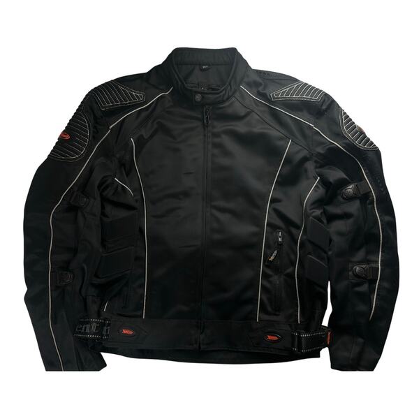 Xelement Men's Black Mesh Long Sleeve Full Zip Motorcycle Jacket Size XXL - Picture 1 of 9